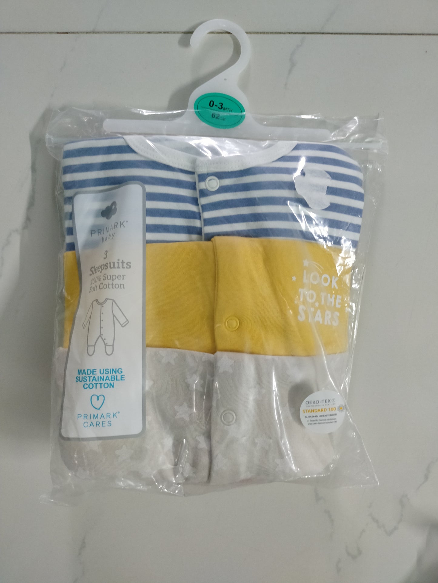Look to the Stars Primark Pack of 3 Sleepsuits