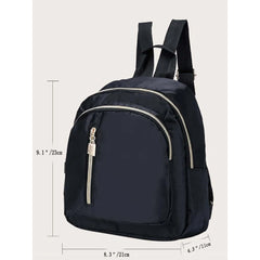 3pcs Minimalist Curved Top Backpack Set