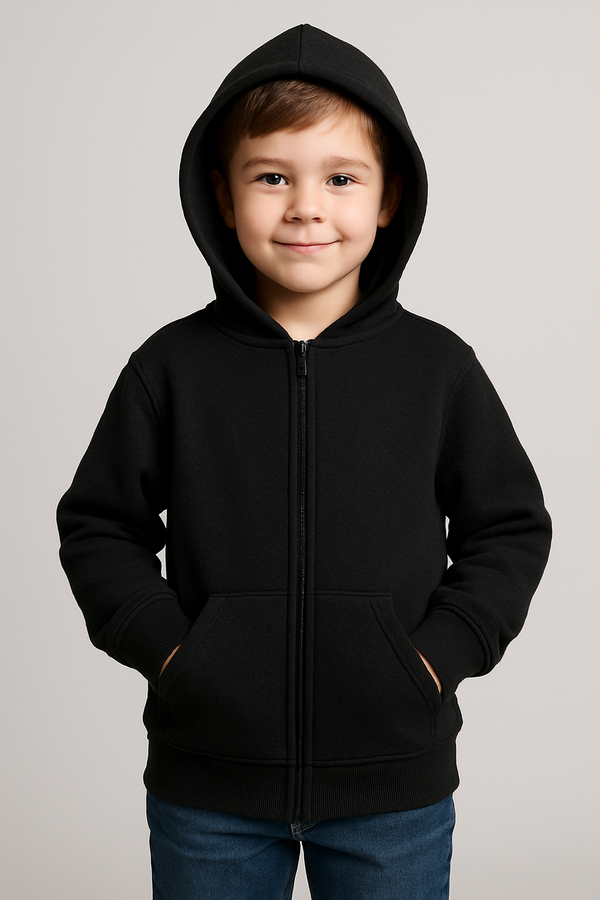 Primark Boys Black Hoodie – Cozy Winter Essential