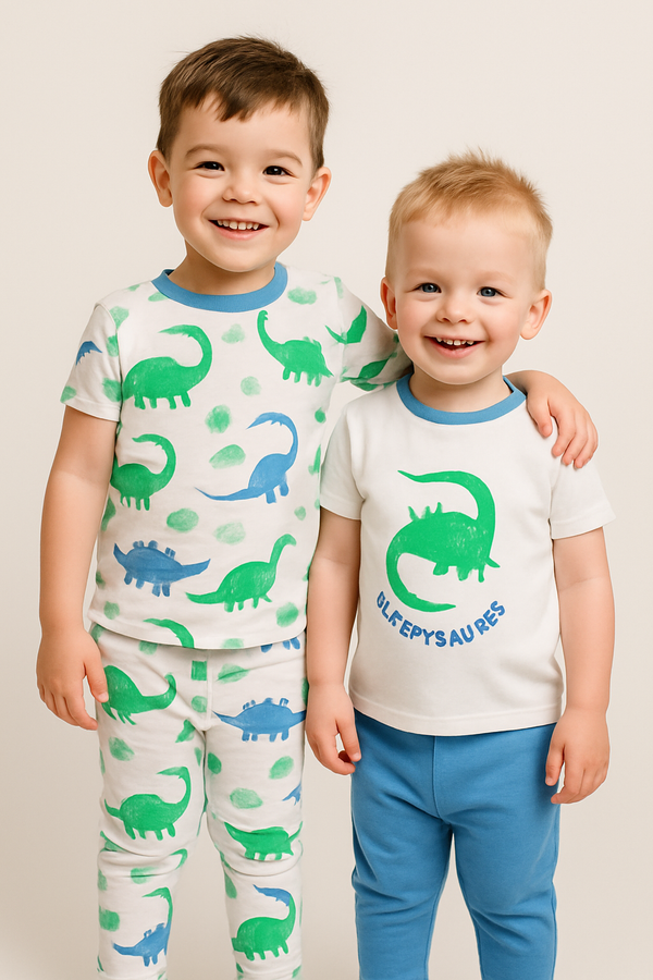 Kids Dinosaur Pyjama Set by Primark | 100% Cotton | Soft & Breathable Sleepwear