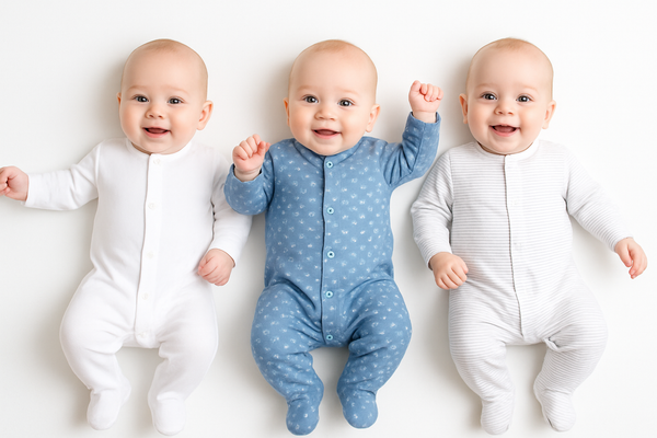 Comfy & Cute Baby Sleepsuits by Primark – 3 Color Set