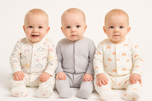 Primark Rainbow Glow-Pack of Three Sleepsuits Pack of 3 Sleep Suits