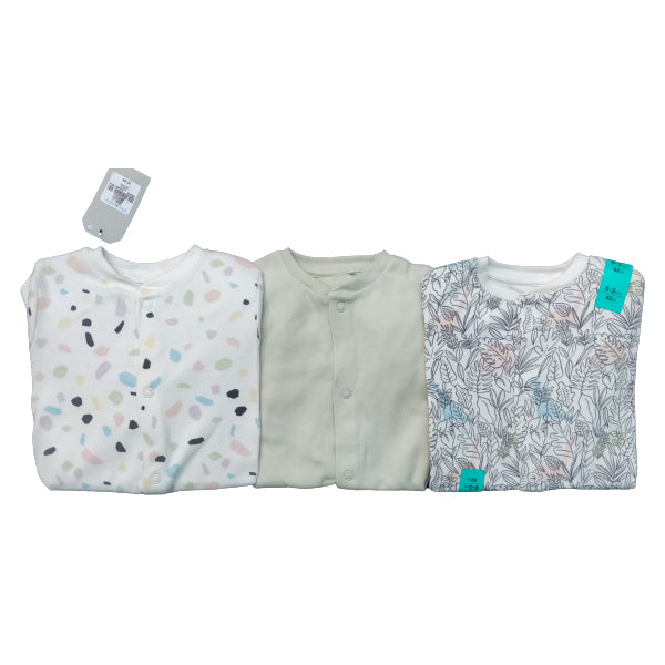 Primark Morning Dew Sleepsuits- Pack of Three Sleepsuits