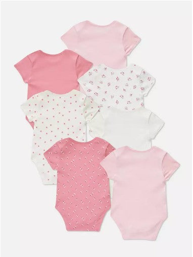 Floral Fusion Primark Pack of 7 Body Suits