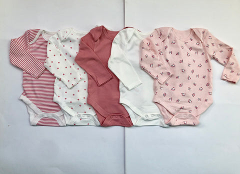 Berry Blush Primark Pack of 5 Full Sleeves BodySuits