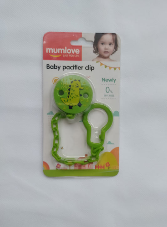 Dino Baby Pacifier Clip