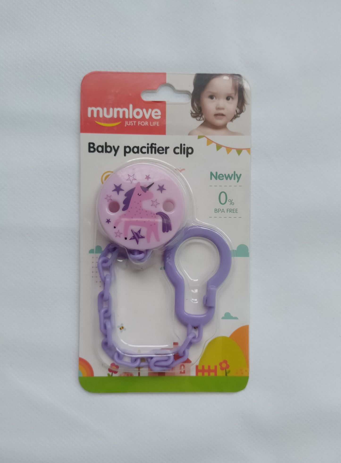 Unicorn Baby Pacifier Clip