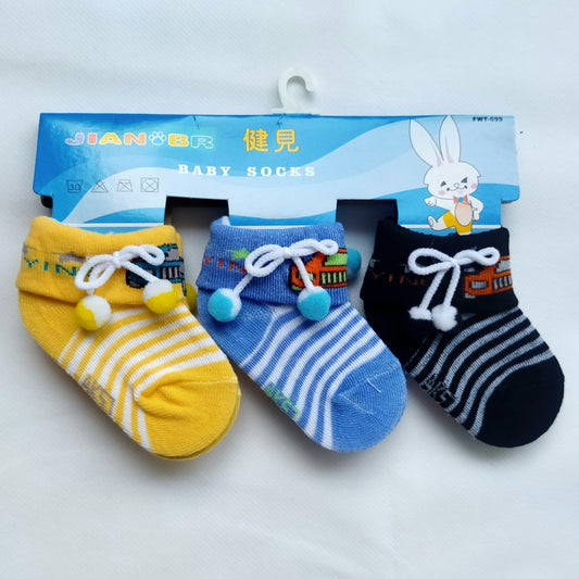 Sunny Strides - Pack of 3 Socks