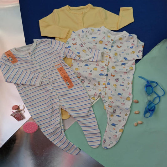 Primark Beach Therapy-Pack of Three Sleepsuits