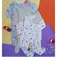 Primark Morning Dew Sleepsuits- Pack of Three Sleepsuits