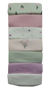 Pastel Blossom Baby Bodysuit Set – Pack of 7