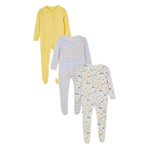 Primark Beach Therapy-Pack of Three Sleepsuits