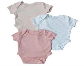 Soft Pastels 3-Pack Baby Bodysuits