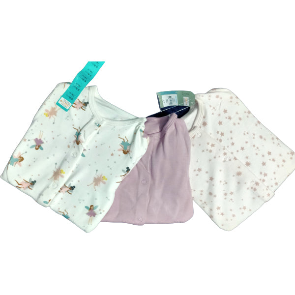 Primark UK Fairy Melody Pack of 3 Sleep Suits