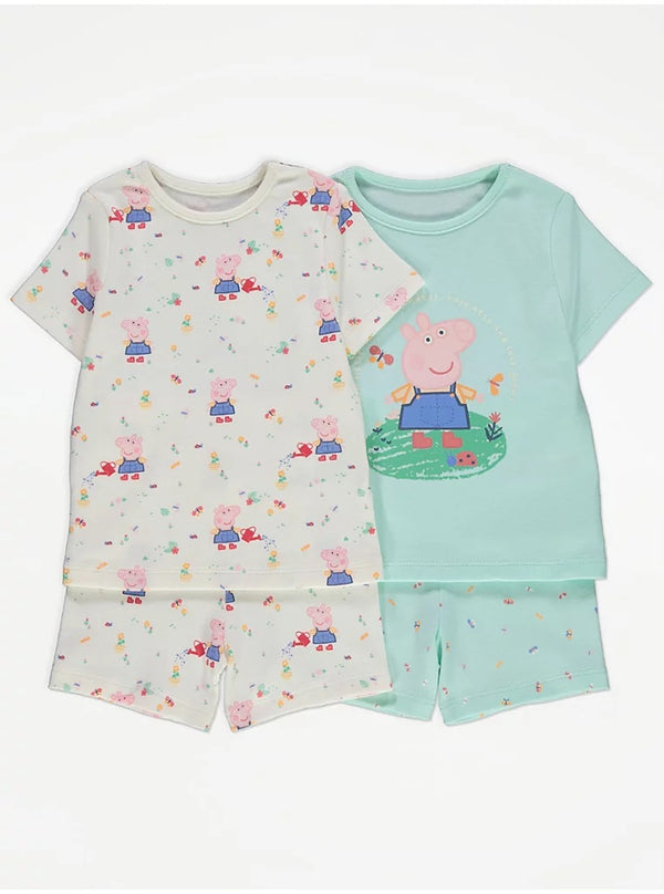 Peppa Pig Gardening Short Pyjamas 2 Pack