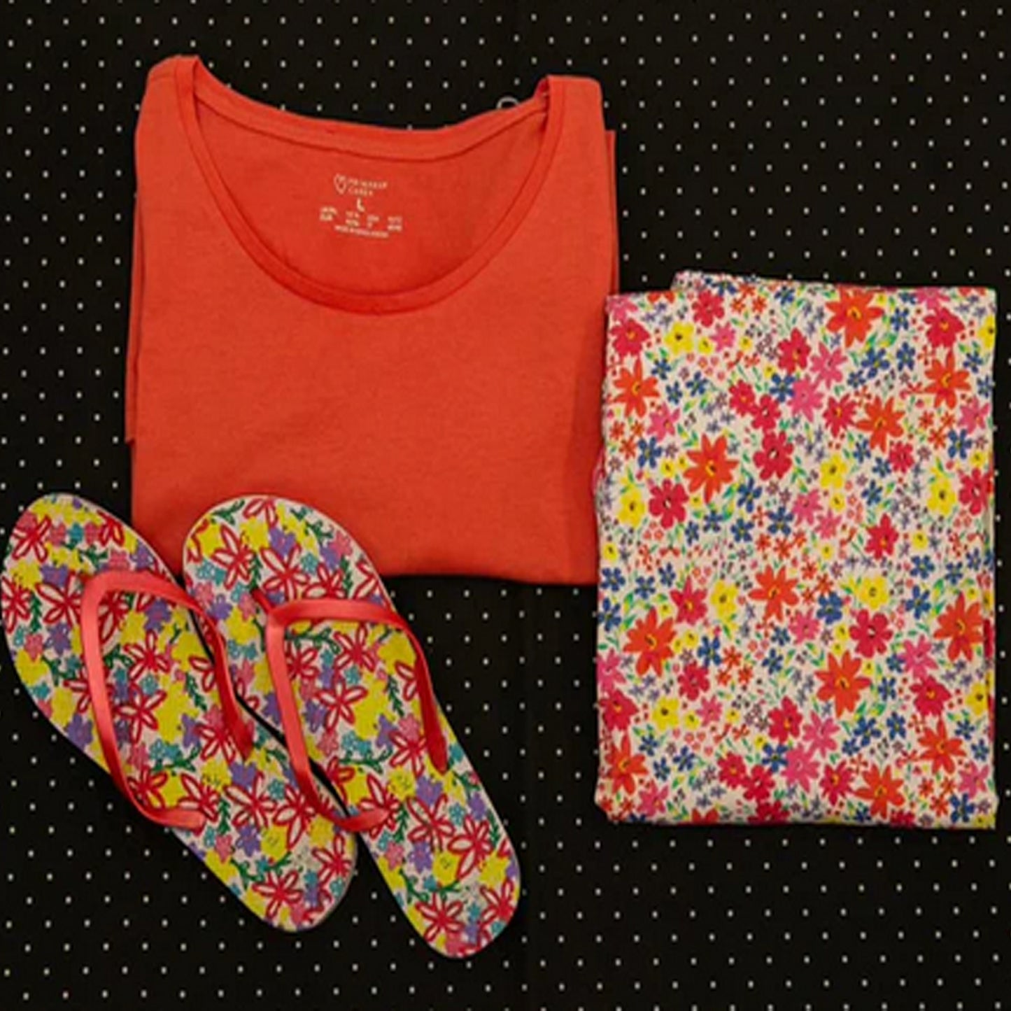 Primark UK Orange Splash Women Pj Set