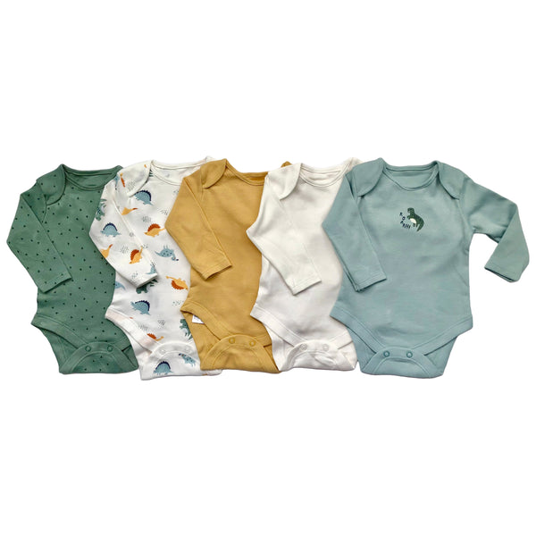 Jurassic Joy Primark Pack of 5 Full Sleeves Body Suit