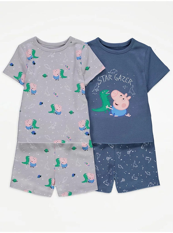 Peppa Pig George Pig Star Short Pyjamas 2 Pack