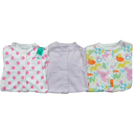Primark Color Splash-Pack of Three Sleepsuits