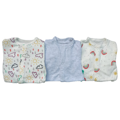 Primark Rainbow Glow-Pack of Three Sleepsuits Pack of 3 Sleep Suits