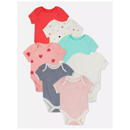Primark UK Colors Galore/ Fruity Dreams pack of 7 body suits