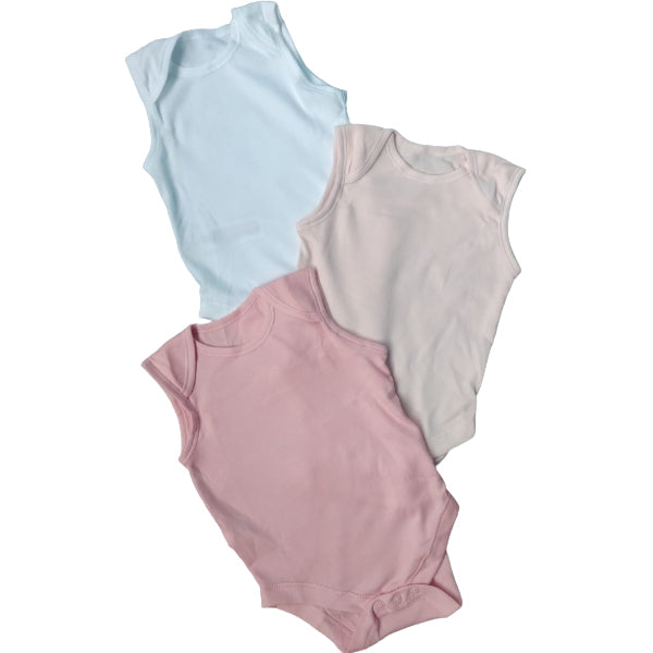 Primark Aura Pearl pack of 3 Sleeveless body suits – CELESTITE