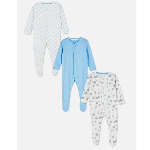 Starburst-pack of three sleepsuits Pack of 3 Sleep Suits