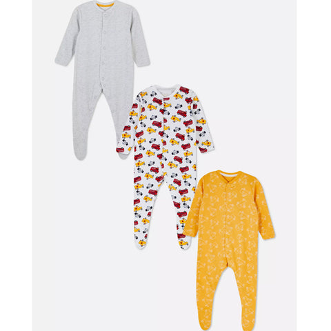 Primark Hot Wheels Pack of 3 Sleep Suits